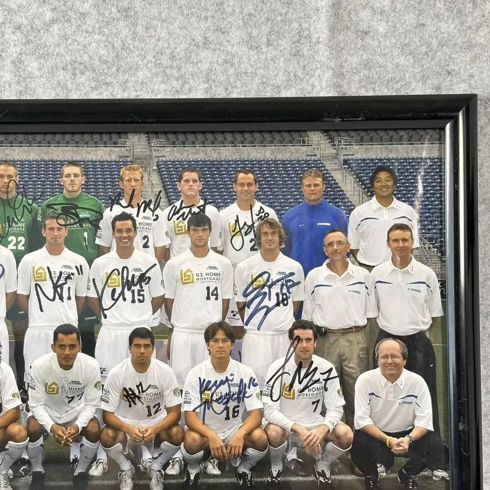 2007 Seattle Sounders FC Team Poster Signed Autographed Auto MLS Soccer Football